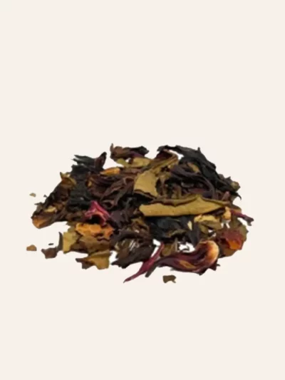 Thé blanc, hibiscus et peach – 250g